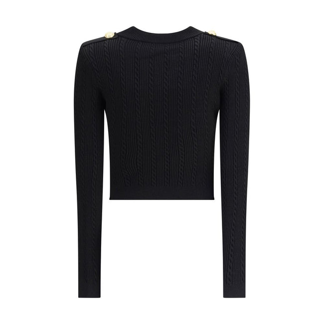 Balmain Ribbed and braided Cardigan Balmain