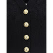Balmain Ribbed and braided Cardigan Balmain