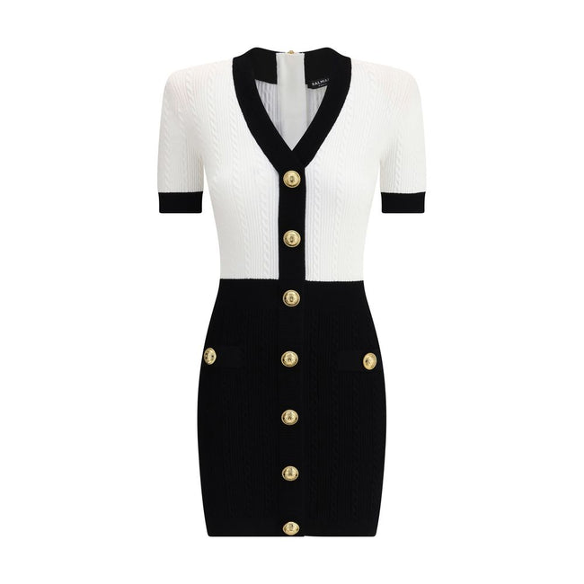 Balmain Braided pattern midi Dress Balmain