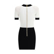 Balmain Braided pattern midi Dress Balmain