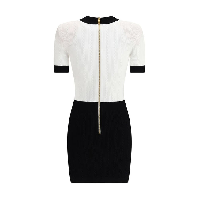 Balmain Braided pattern midi Dress Balmain
