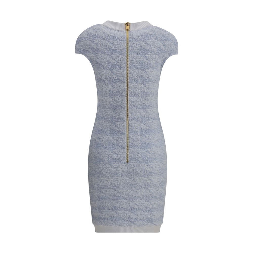 Balmain Light Blue Polyamide Casual Dress Balmain