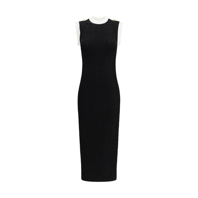 Balmain Sleeveless torsade knit long Dress Balmain