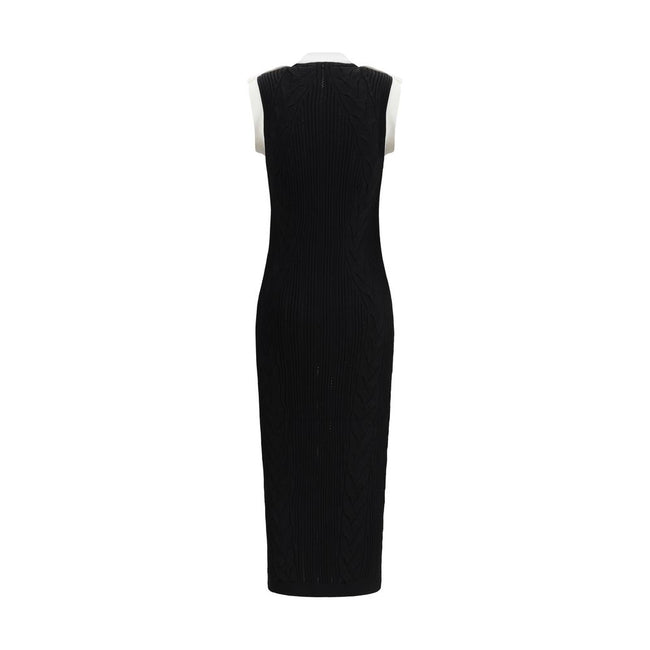 Balmain Sleeveless torsade knit long Dress Balmain