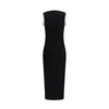 Balmain Sleeveless torsade knit long Dress Balmain