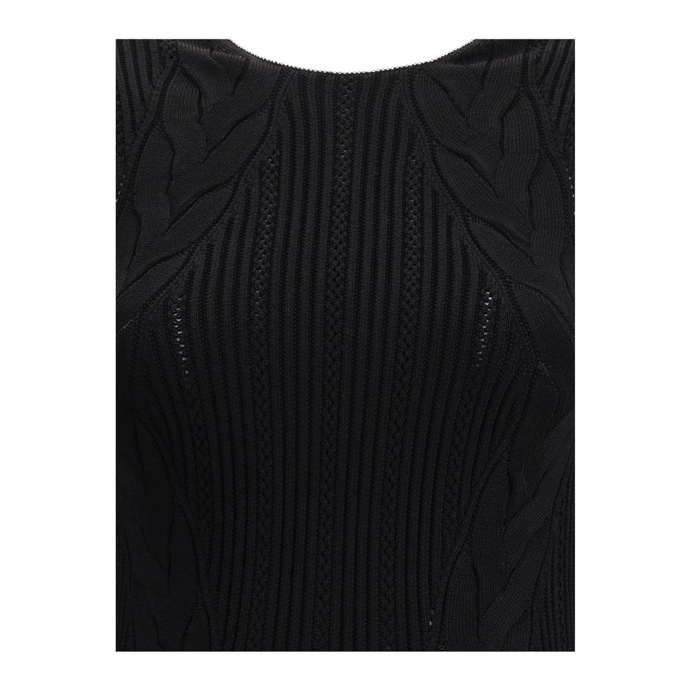 Balmain Sleeveless torsade knit long Dress Balmain