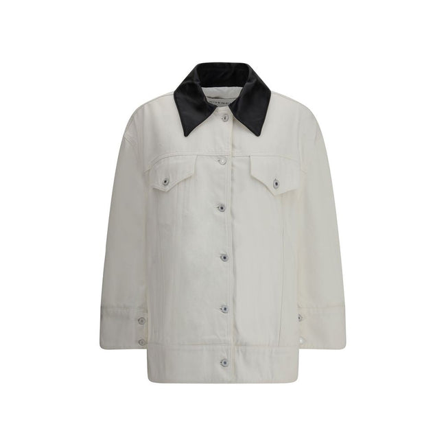 Givenchy Denim Jacket With Leather Collar Givenchy