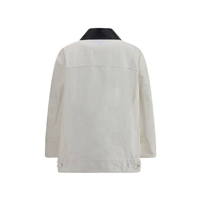 Givenchy Denim Jacket With Leather Collar Givenchy