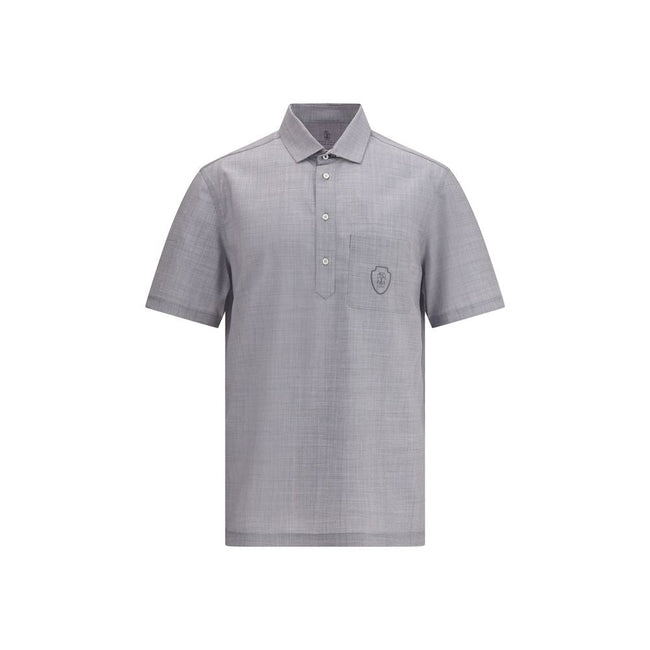 Brunello Cucinelli Virgin wool poplin polo Shirt Brunello Cucinelli
