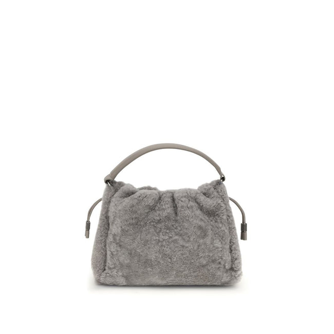 Brunello Cucinelli Small shearling Mellow Shoulder Bag Brunello Cucinelli