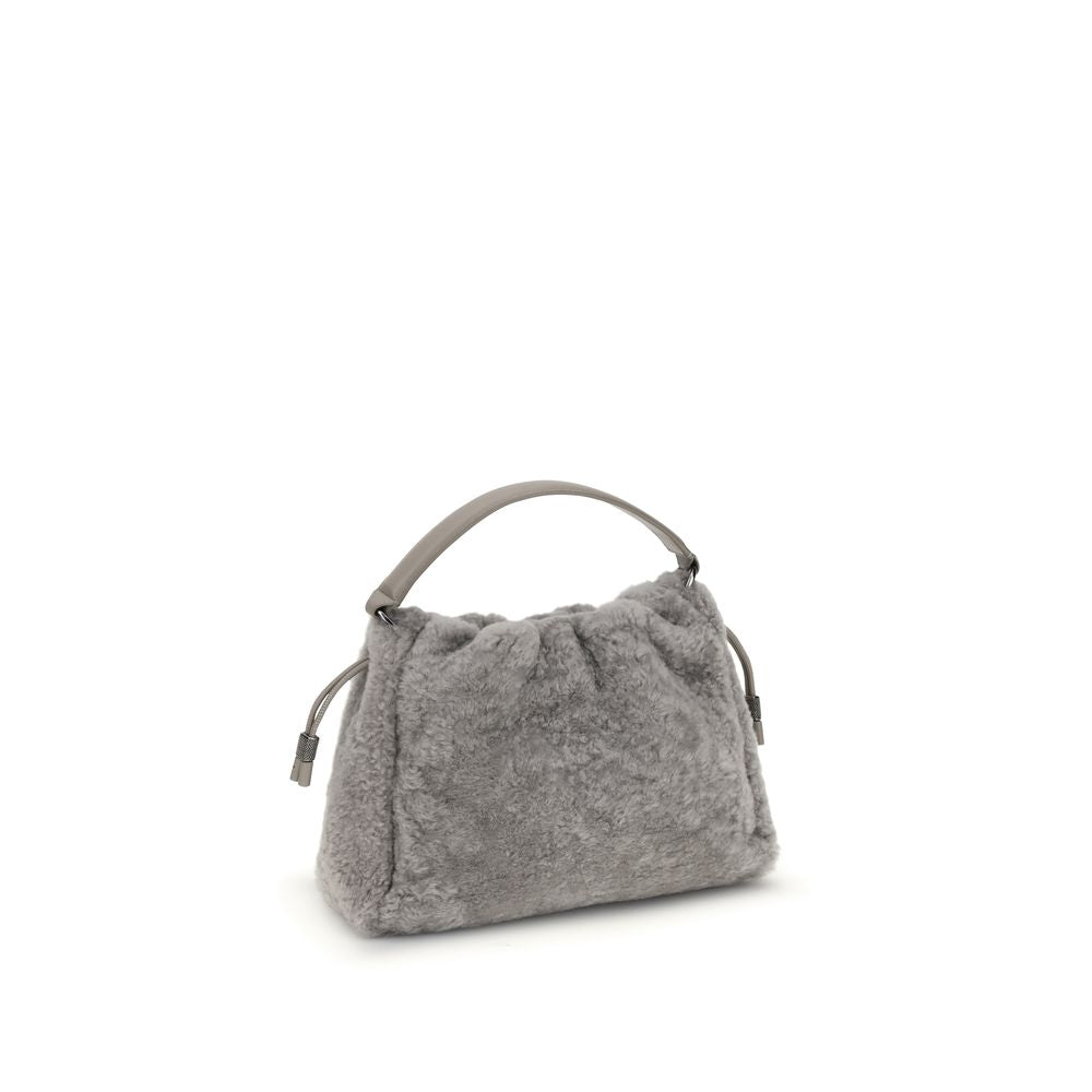 Brunello Cucinelli Small shearling Mellow Shoulder Bag Brunello Cucinelli