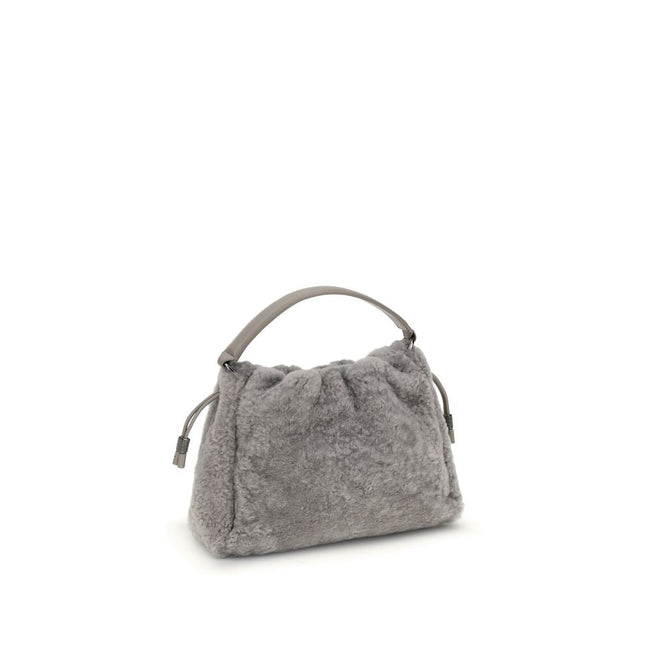 Brunello Cucinelli Small shearling Mellow Shoulder Bag Brunello Cucinelli