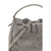 Brunello Cucinelli Small shearling Mellow Shoulder Bag Brunello Cucinelli