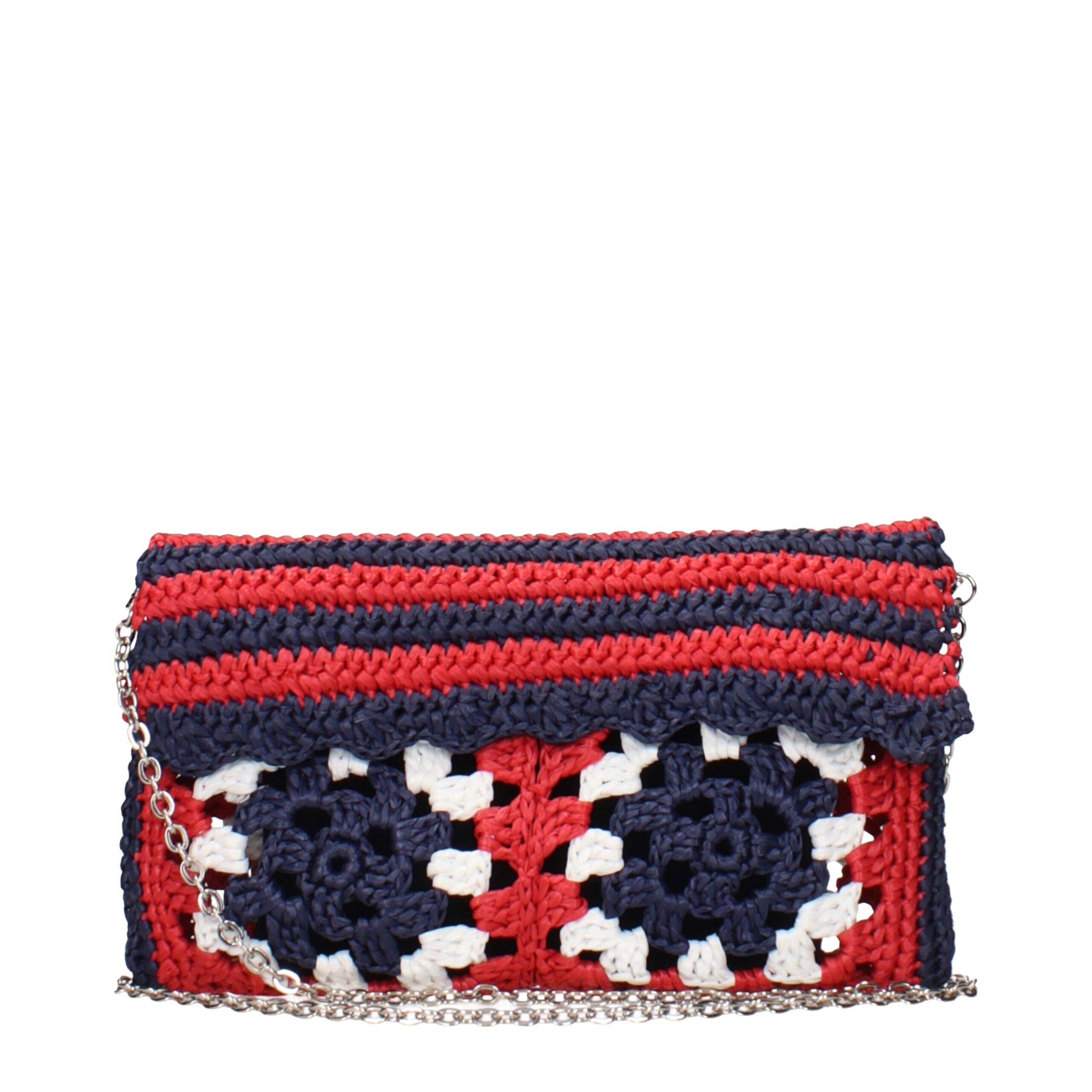Miu Miu Multicolor Raffia Clutch Bags Miu Miu