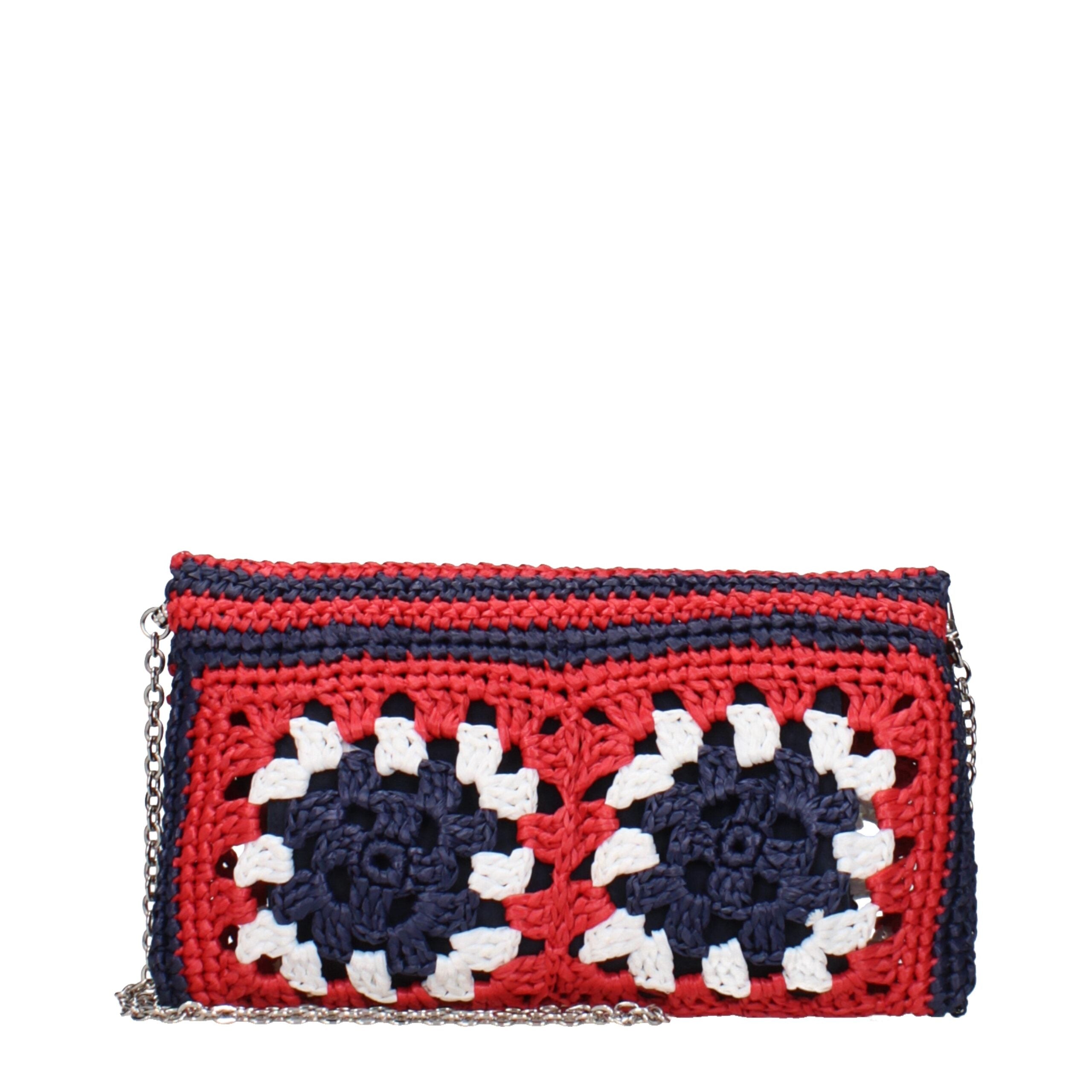 Miu Miu Multicolor Raffia Clutch Bags Miu Miu