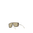 Alexander McQueen Havana T-Bar Visor Sunglasses Alexander McQueen