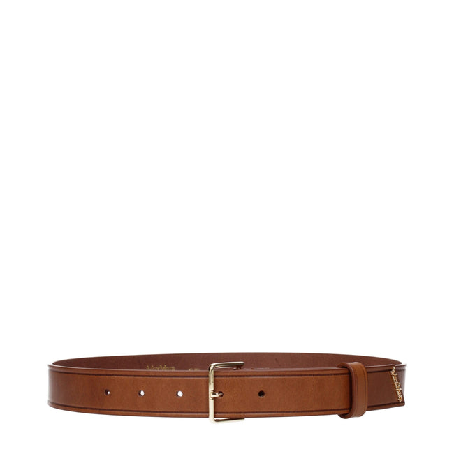 Max Mara Brown Leather Regular Belts Max Mara