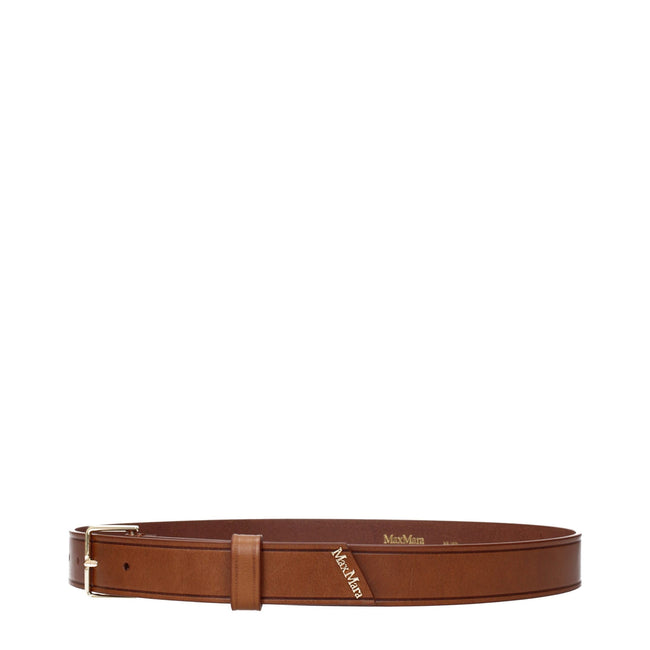 Max Mara Brown Leather Regular Belts Max Mara