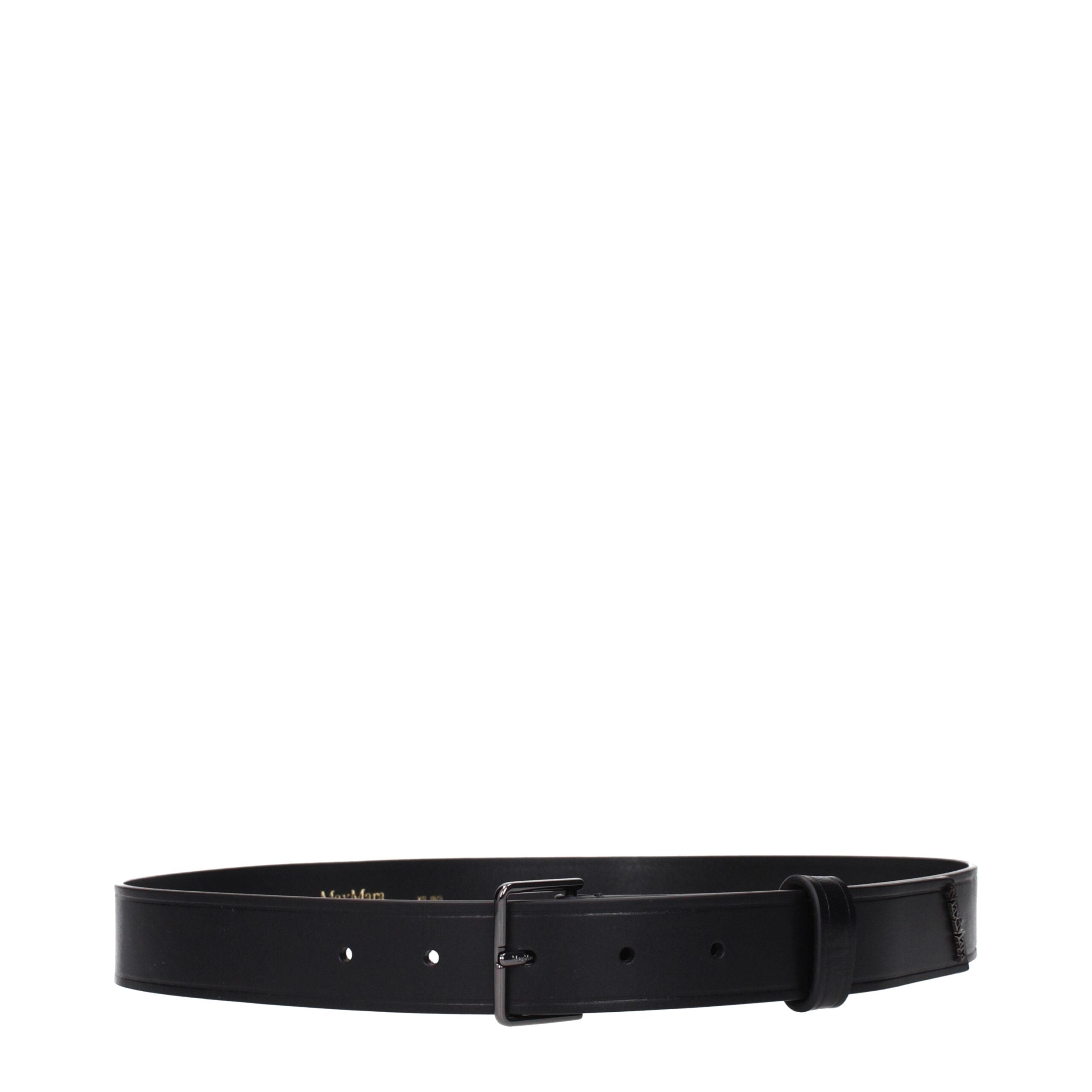 Max Mara Black Leather Regular Belts Max Mara