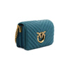 PINKO Blue Calfskin Women Crossbody Bag PINKO