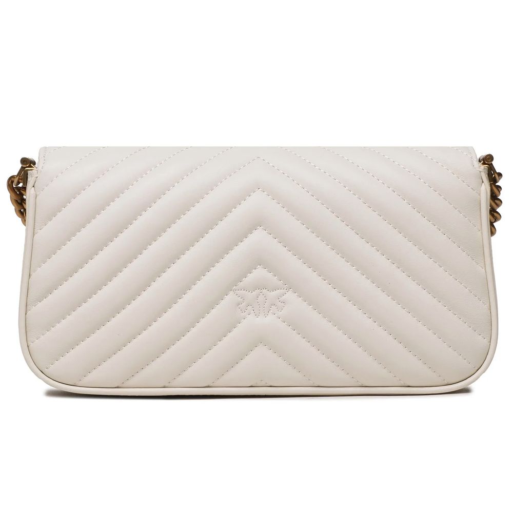 PINKO White Calfskin Women Crossbody Bag PINKO