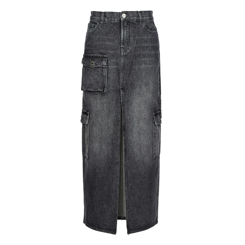PINKO Black Cotton Skirt PINKO