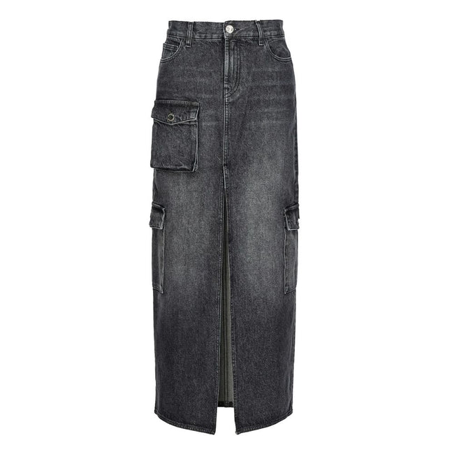 PINKO Black Cotton Skirt PINKO