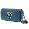 PINKO Blue Calfskin Women Crossbody Bag PINKO