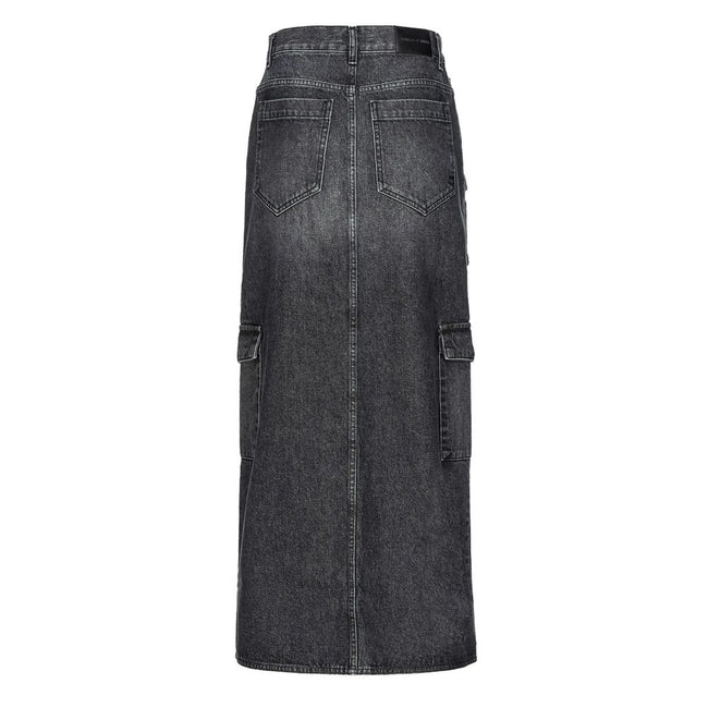 PINKO Black Cotton Skirt PINKO