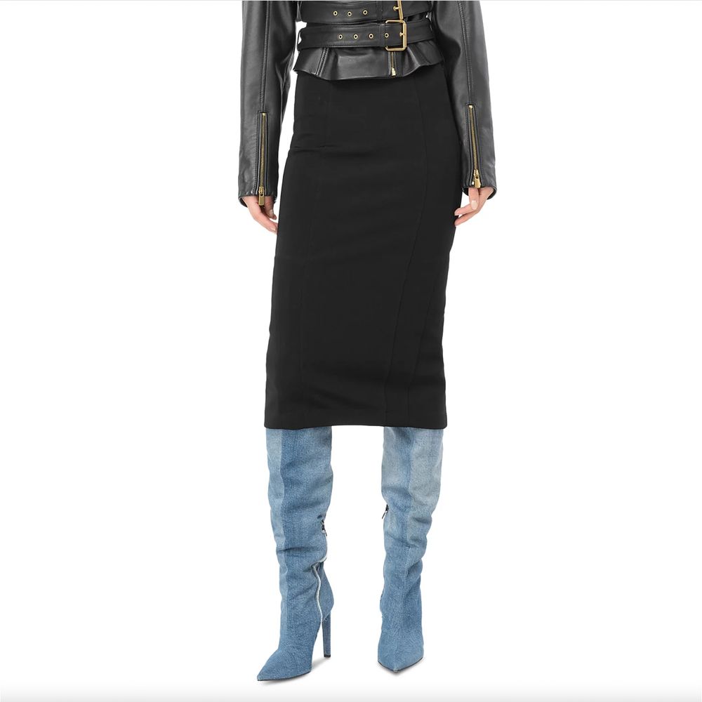 PINKO Black Viscose Skirt PINKO