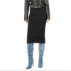PINKO Black Viscose Skirt PINKO