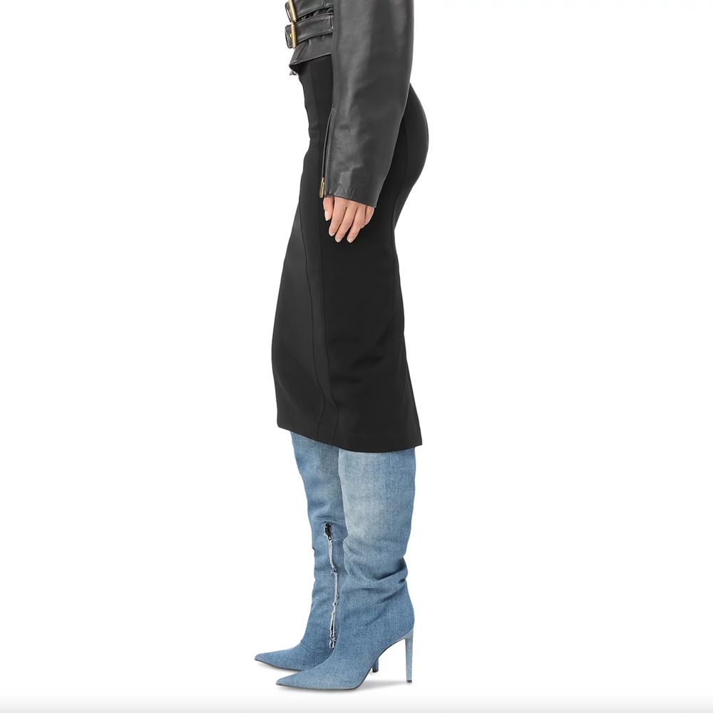 PINKO Black Viscose Skirt PINKO