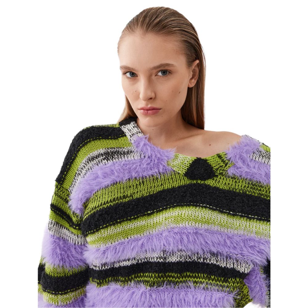 PINKO Purple Marabou Sweater PINKO