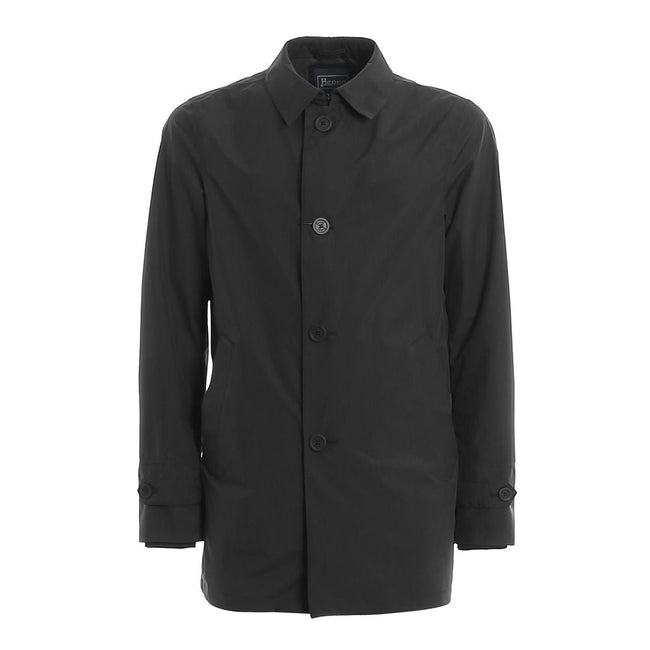 Herno Black Polyester Men's Trench Coat Herno