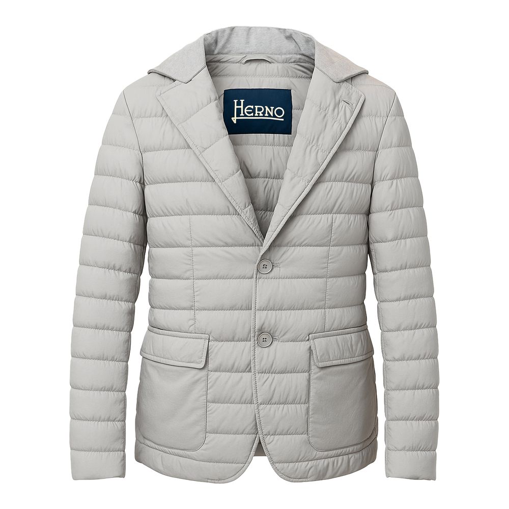 Herno Gray Polyamide Men Jacket Herno