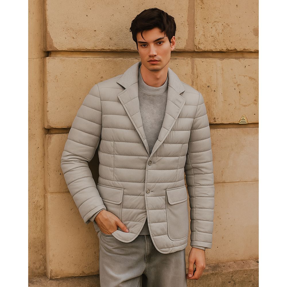Herno Gray Polyamide Men Jacket Herno
