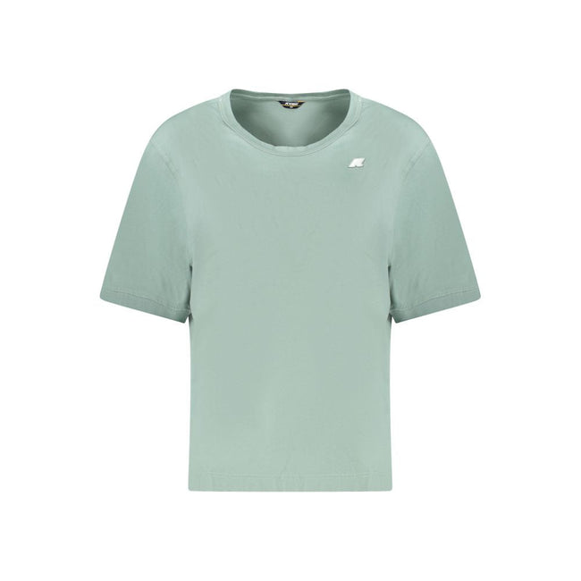 K-WAY Green Cotton Women T-Shirt K-WAY