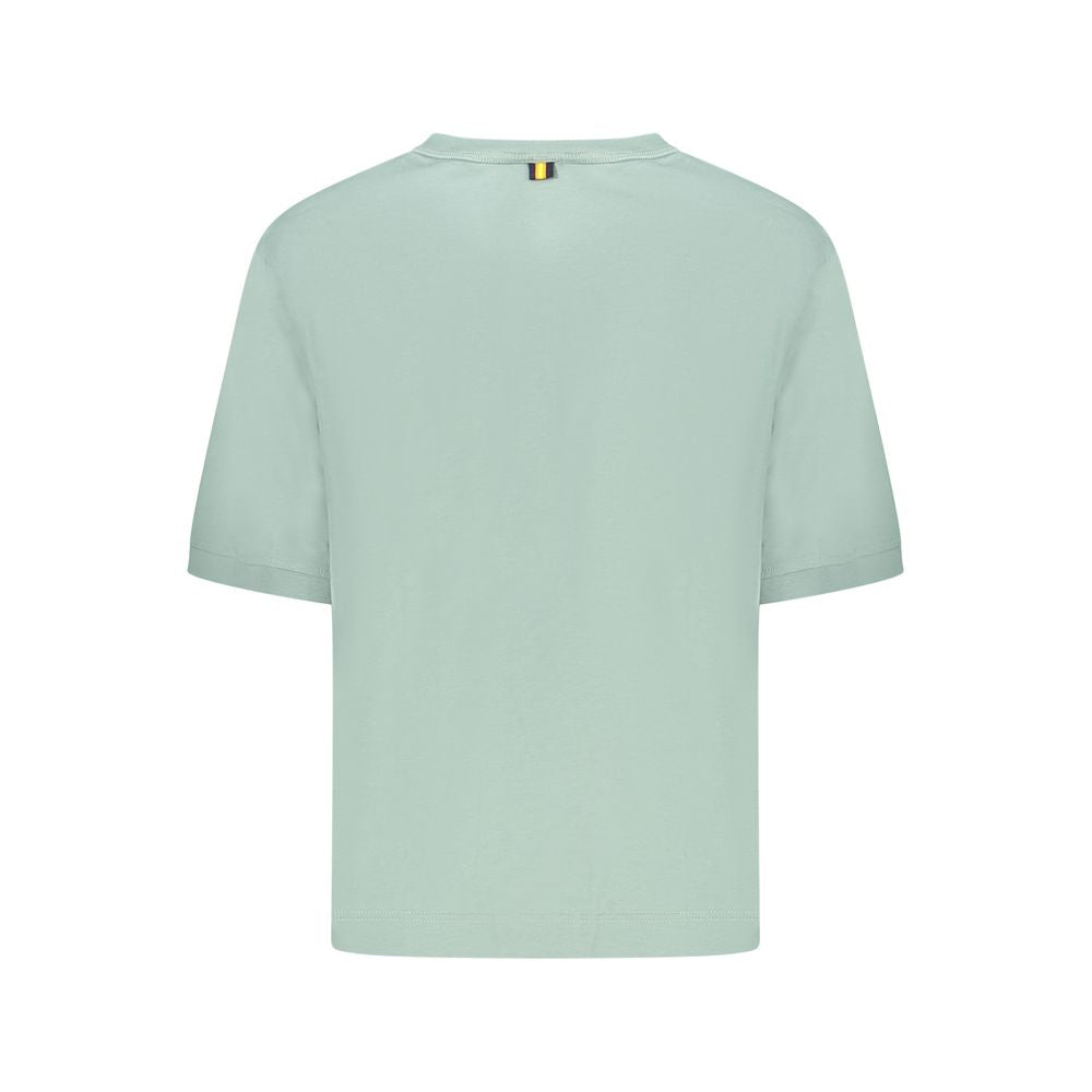 K-WAY Green Cotton Women T-Shirt K-WAY