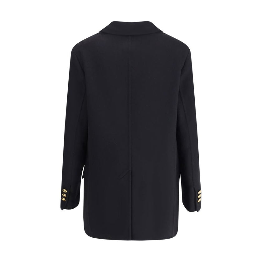 Versace Black Cashmere Coat Versace