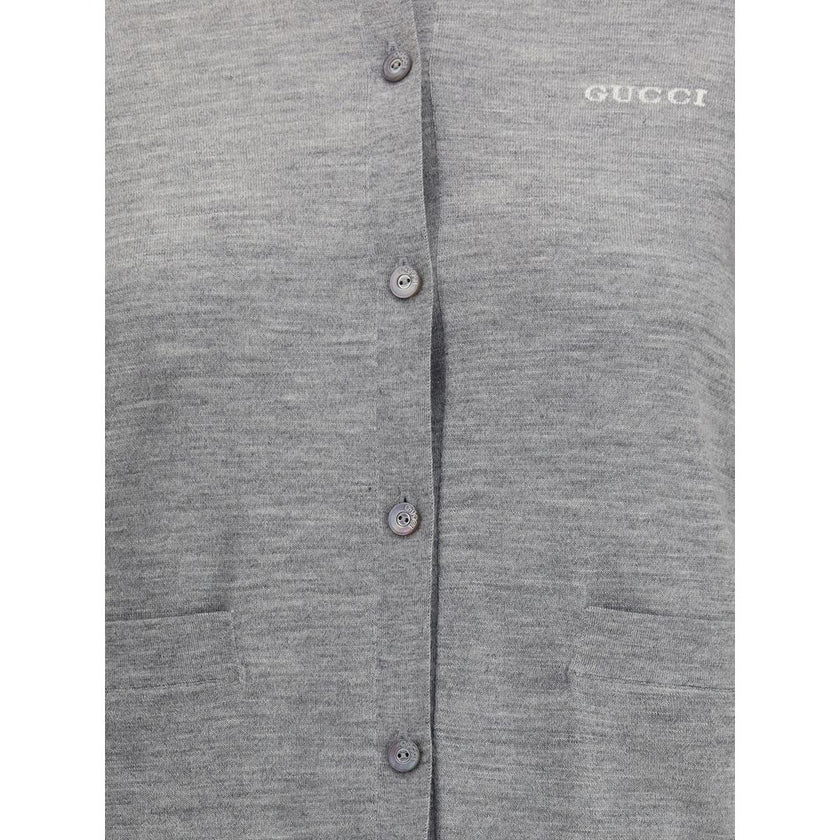 Gucci Gray Cashmere Cardigan Gucci
