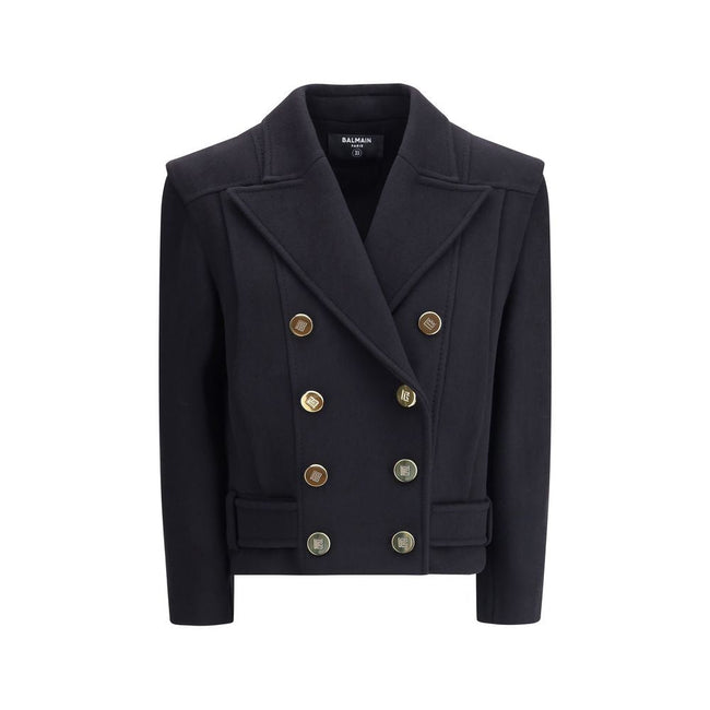 Balmain Wool Double-breasted Coat Balmain