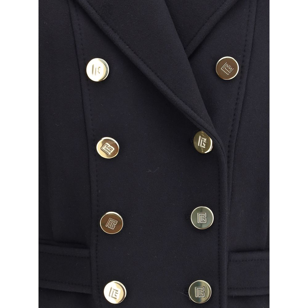 Balmain Wool Double-breasted Coat Balmain