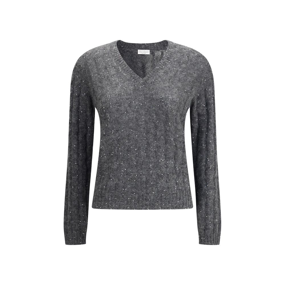 Brunello Cucinelli Dazzling Cable's Sweater in Mohair, cotton and wool Brunello Cucinelli