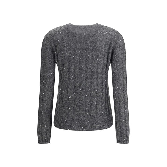 Brunello Cucinelli Dazzling Cable's Sweater in Mohair, cotton and wool Brunello Cucinelli