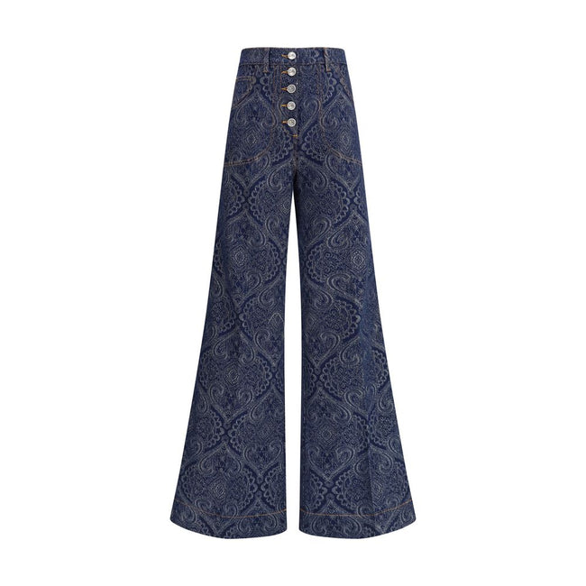 Etro Jacquard-patterned flare Jeans Etro