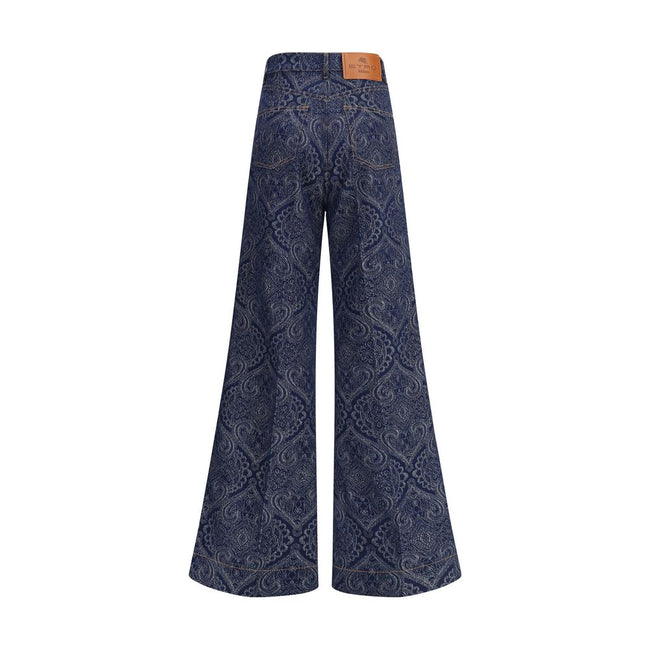 Etro Jacquard-patterned flare Jeans Etro