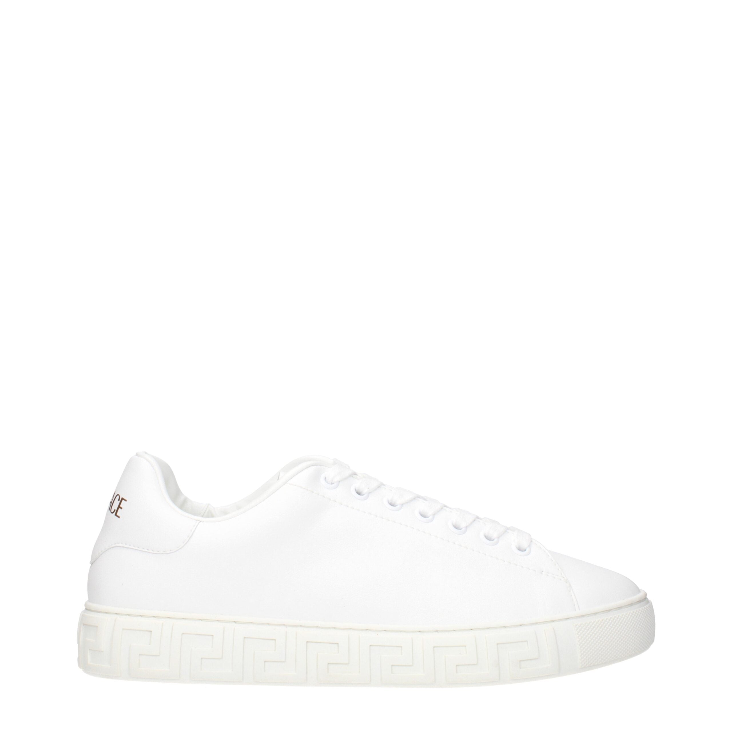 Versace White Leather Low Tops Versace