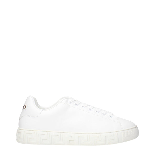 Versace White Leather Low Tops Versace