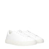Versace White Leather Low Tops Versace