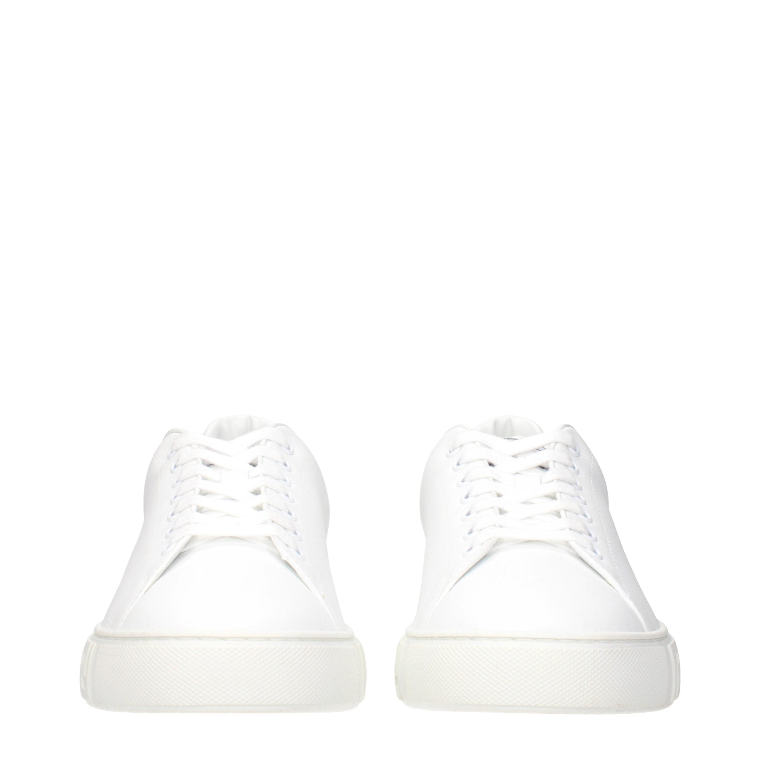 Versace White Leather Low Tops Versace